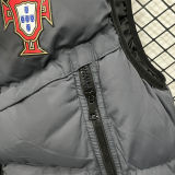 2026/27 Portugal Grey Black Cotton Vest Jacket  J3308 灰黑色