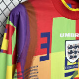 1996 England Goalkeeper Retro Long Sleeve  Jersey