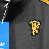 2025/26 M Utd Black Retro style Jacket Tracksuit