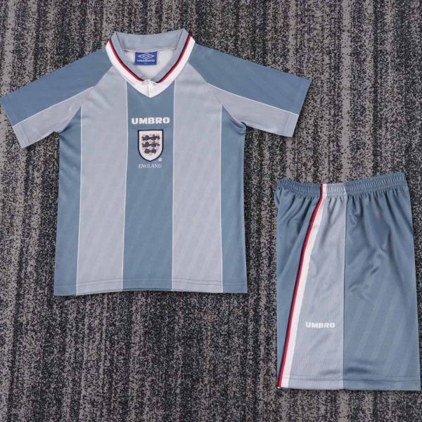 1996 England Away Kids Retro Soccer Jersey
