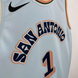 2025 Spurs WEMBANYAMA  #1 Light Blue City Edition NBA Jerseys