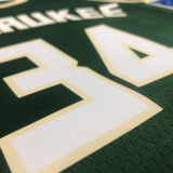 2021 Bucks Antetokounmpo #34 Green NBA Jerseys Hot Pressed