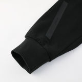 2025 Nk~ Black Zipper Jacket Tracksuit