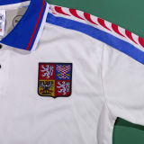 1996 Czech Away White Retro Soccer Jersey