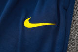 2024/25 Brazil Blue Hoody Zipper Jacket Tracksuit