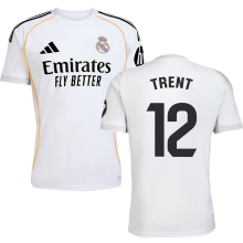 TRENT #12 RM Home 1:1 Quality White Fans Soccer Jersey 2025/26（Laliga Font) ★★