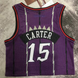Toronto Raptors CARTER #15 Retro Purple NBA Girl Jersey