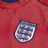 2002 England Away Blue & Red Retro Soccer Jersey (Double-sided)  双面