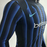 2025/26 In Milan Home Player Version Long Sleeve Soccer Jersey