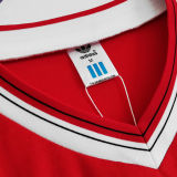 1986 M Utd Home Long Sleeve Retro Soccer Jersey