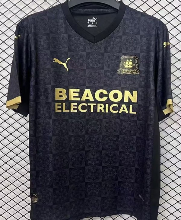 2025/26 Plymouth Argyle Away Black Fans Soccer Jersey