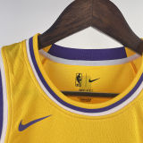 Lakers BRYANT #8 Yellow Kids NBA Jersey 热压