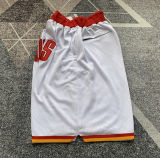 Rockets White Four Bags NBA Pants