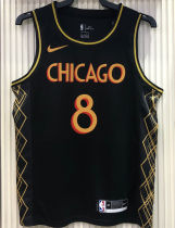 2021 Bulls LAVINE #8 City Edition Black NBA Jerseys Hot Pressed