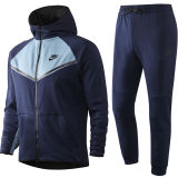 2021 Hoody Royal Blue Zipper Jacket Tracksuit