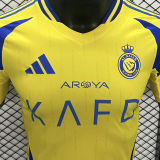 2024/25 Al Nassr Home Yellow  Player Version Soccer Jersey
