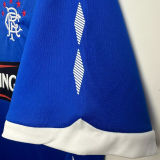 2008/09 Rangers Home Blue Retro Soccer Jersey