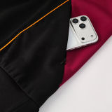 2026/27 Roma Black Hoody Thickened Fluff Zipper Jacket Tracksuit