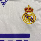 1996/1997 RM White Home Retro Long Sleeve Soccer Jersey