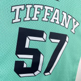 TIFFANY & CO. #57 Mitchell Ness Green Retro NBA Jerseys 热压