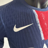 2024/25 PSG Home Blue Champion Style Player Version Soccer Jersey 前后带星塔