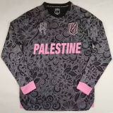 2024/25 Palestine Black Long Sleeve Soccer Jersey 英文