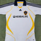 2007 LA Galax FC Home White  Retro Soccer Jersey