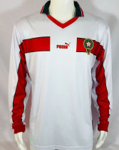 1998 Morocco White Retro Long Sleeve Soccer Jersey