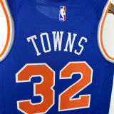 2025 NY Knicks TOWNS  #32 Blue City Edition NBA Jerseys