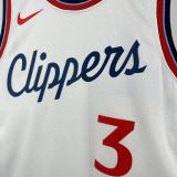 2025 Clippers PAUL #3 White NBA Jersey