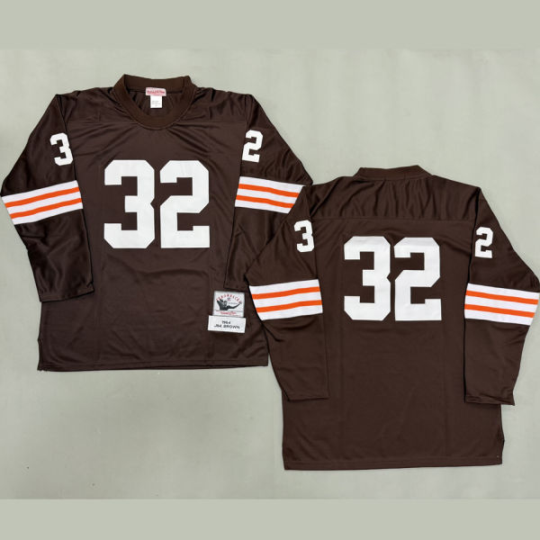 BROWN #32 Men's Cleveland Browns Retro NFL Jersey 布朗
