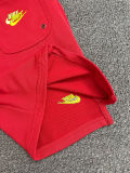 2025 NK Red Embroidered Multicolor Logo Casual Short Pants CN02大红