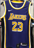 LA Lakers James #23 Purple NBA Jerseys Hot Pressed