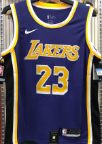 LA Lakers James #23 Purple NBA Jerseys Hot Pressed