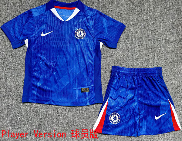 2025/26 CFC Home Blue Player Version Kids Soccer Jersey 球员版童装