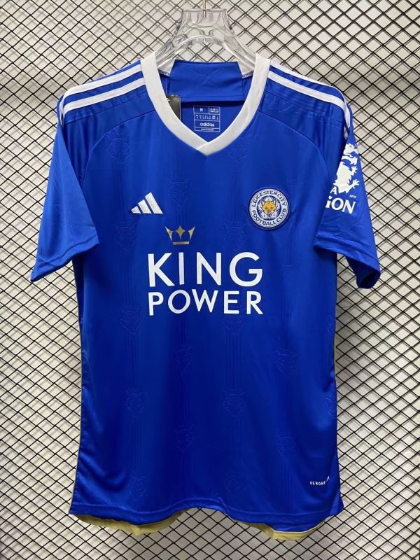 Leicester City Home Blue Retro Soccer Jersey