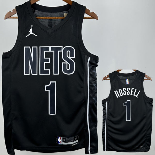 Nets RUSSELL #1 Black NBA Jerseys