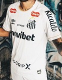 2026/27 Santos 1:1 Quality Home White Fans Soccer Jersey 全广告
