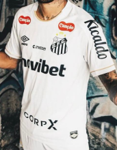 2026/27 Santos 1:1 Quality Home White Fans Soccer Jersey 全广告