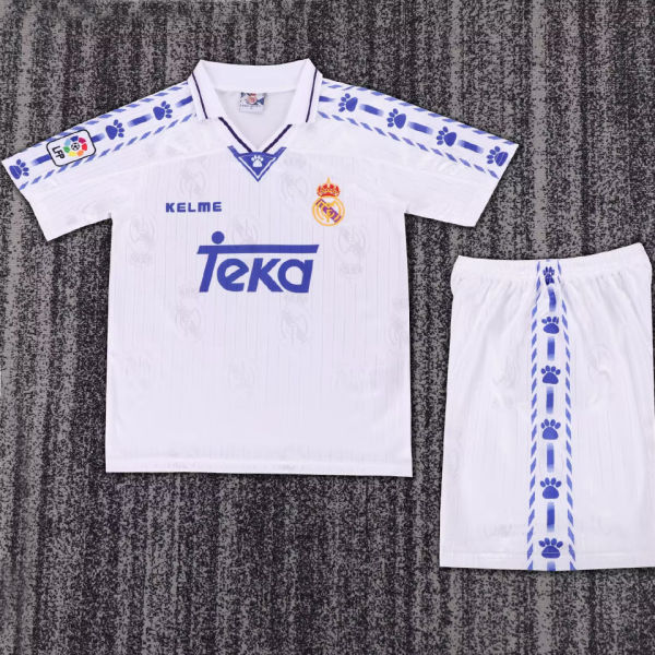 1966/97 RM Home White Retro Kids Soccer Jersey