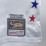 2003 ALL-STAR IVERSON #3 Retro White NBA Jerseys