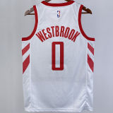 Rockets  WESTBROK #0 White Home NBA Jerseys