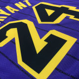 2018 LA Lakers BRYANT # 24 Purple Stripe Limited Edition NBA Jerseys Hot Pressed