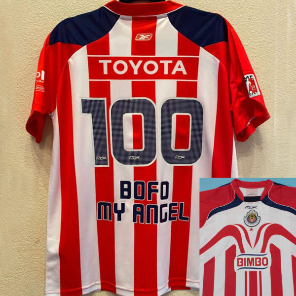 BOFO MY ANGEL #100 Chivas Home Retro Soccer Jersey  2006/2007 ★★