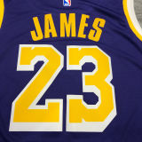 LA Lakers James #23 Purple NBA Jerseys Hot Pressed
