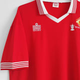 1977 M Utd Home Red Retro Soccer Jersey