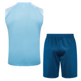 2024/25 Man City  Sky Blue Vest Training Jersey(A Set)