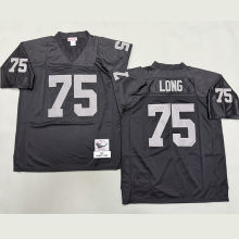 LONG #75 Men's Las Vegas Raiders Retro NFL Jersey 突袭者