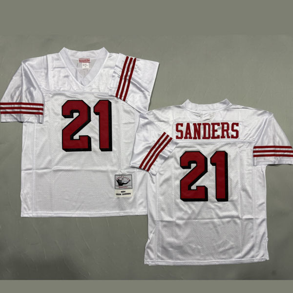 SANDERS #21 Men's San Francisco 49ers Retro NFL Jersey 49人