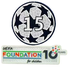UEFA Champions League CUP 15 Patch 2025/26  欧冠章 5 字杯+ 10周年公平条 (You can buy it Or tell me to print it on the Jersey )